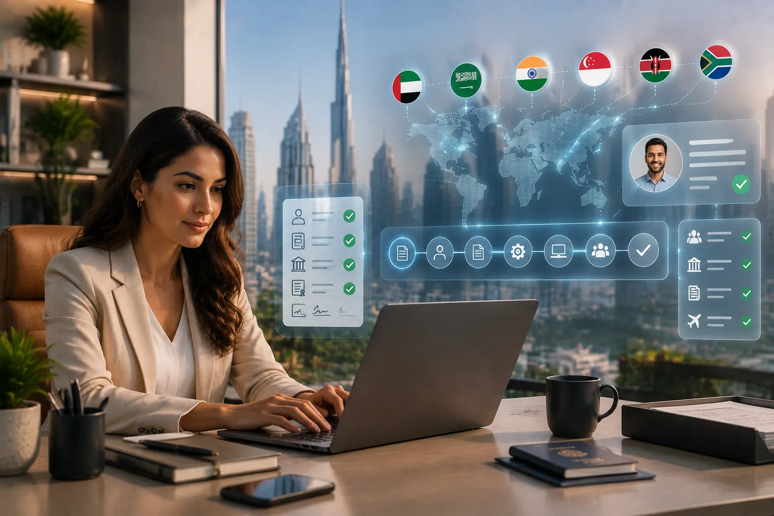 Digital onboarding workflow for multi-country HR teams across UAE, Saudi Arabia, India, Singapore, Kenya and South Africa